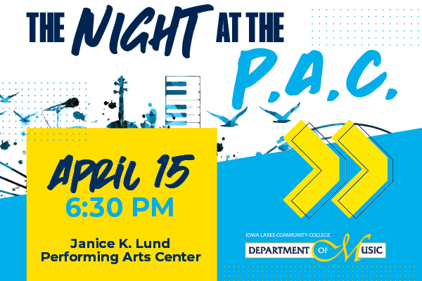 The Night at the PAC, April 15 at 6:30 PM