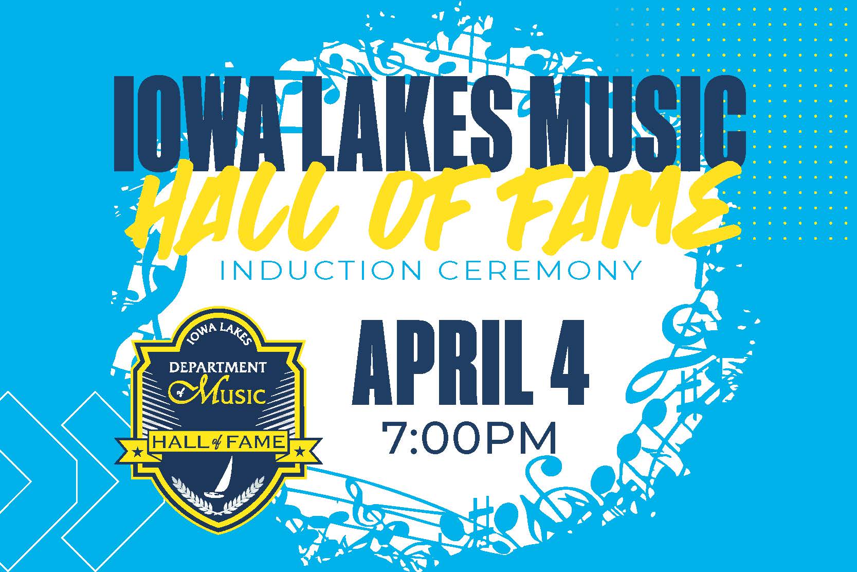 Iowa Lakes Music Hall of Fame, April 4 at 7 PM
