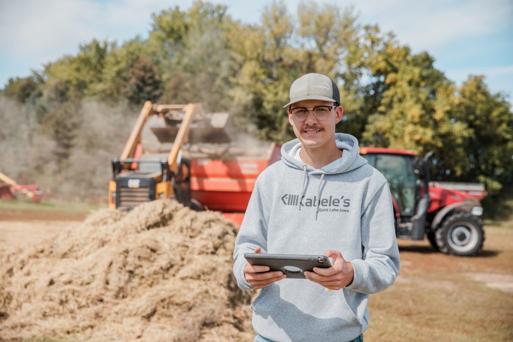 Agriculture Business Transfer student with tablet
