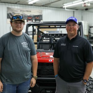 Intern Brice Rooney with boss