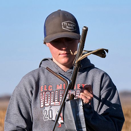 Iowa Lakes agriculture student