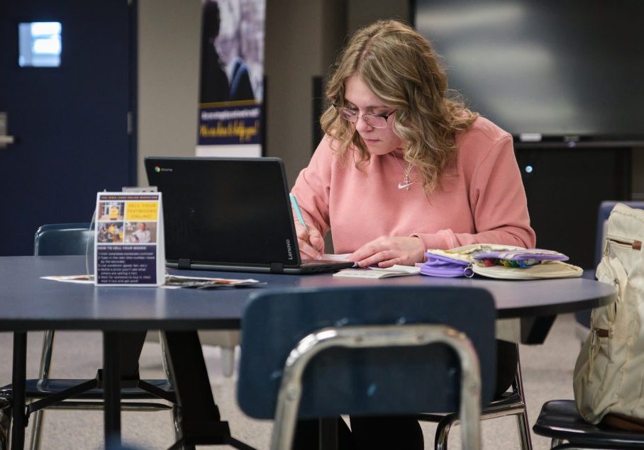 Iowa Lakes Student Studying