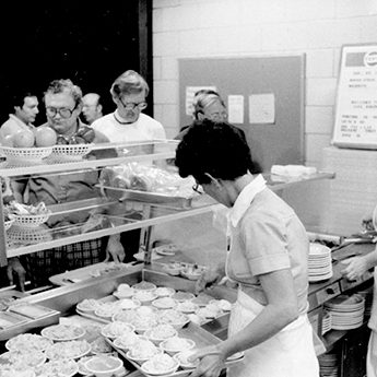History at Iowa Lakes cafeteria